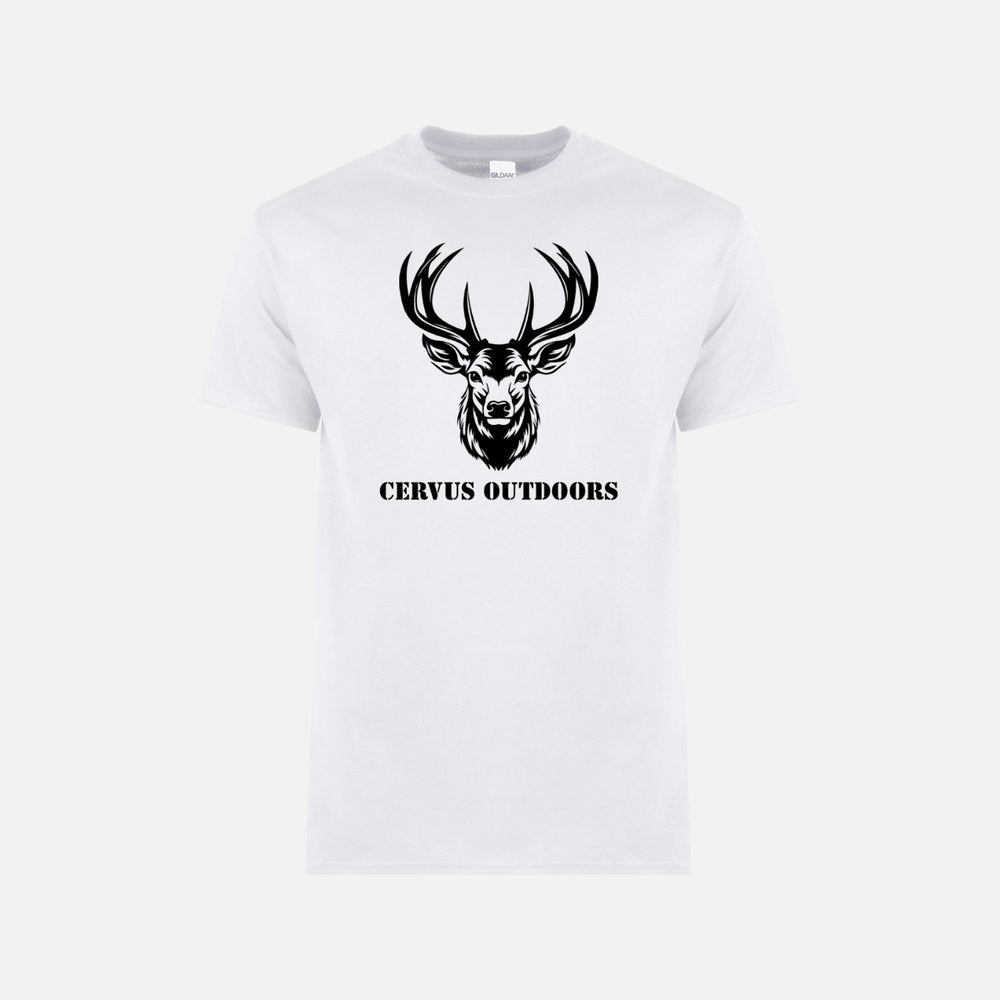 RED DEER WHITE TEE